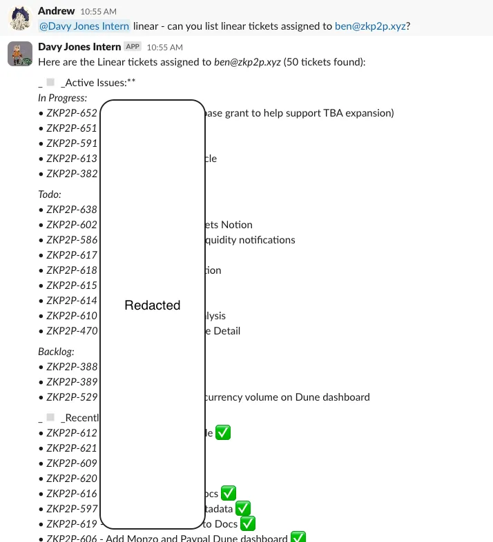 Intern demonstrating workload management