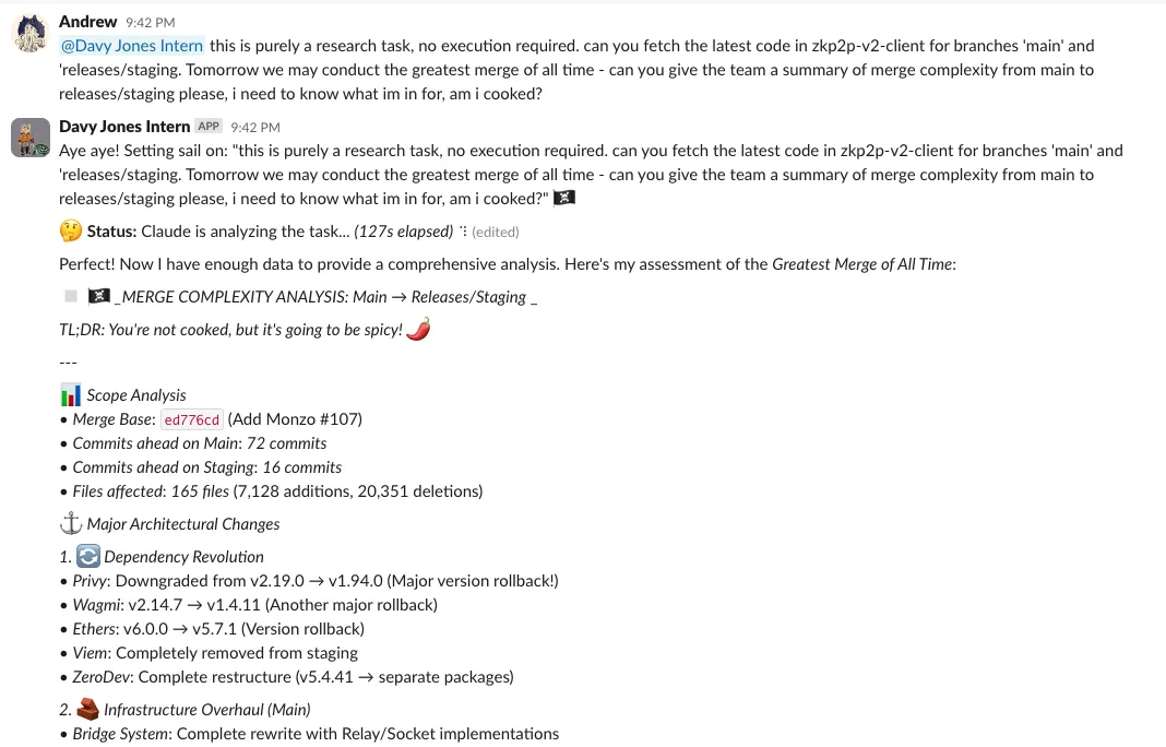 Intern analyzing build status and potential issues