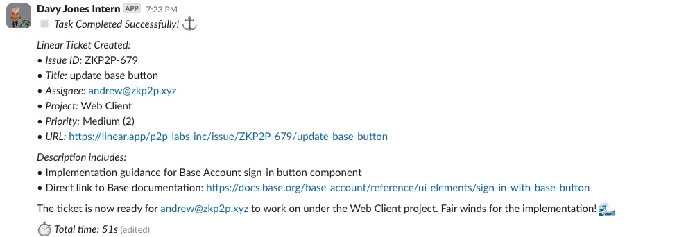 Intern answering complex codebase queries